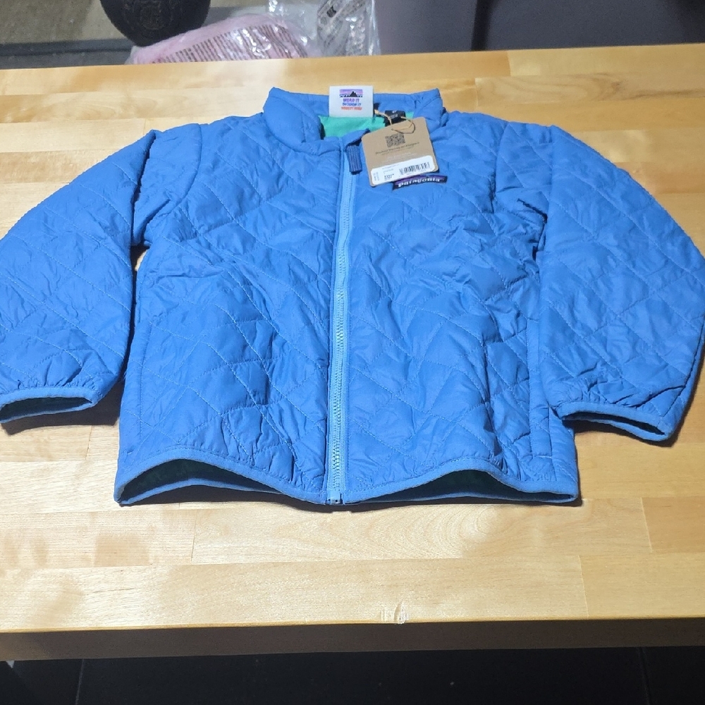 Patagonia Kids Blue Quilted Puffer Jacket